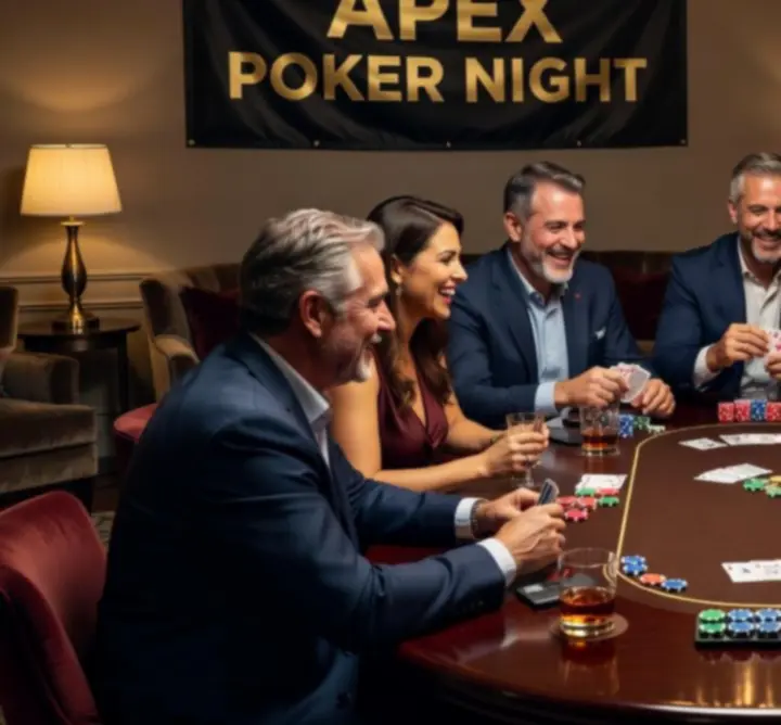 Goście bawiący się podczas wieczoru pokerowego organizowanego przez Toppl Event