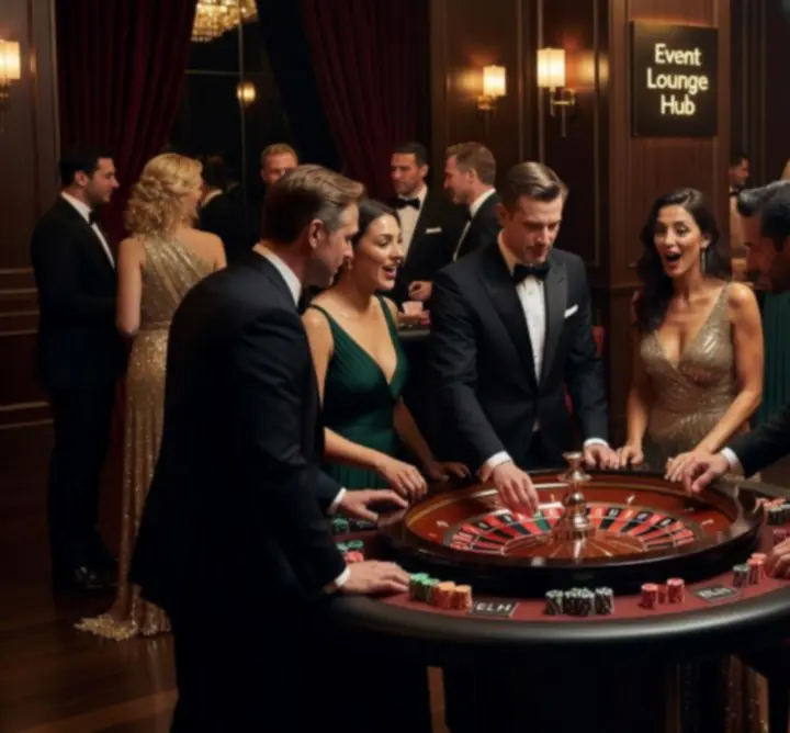 Profesjonalne stoły kasynowe podczas eventu Toppl Event