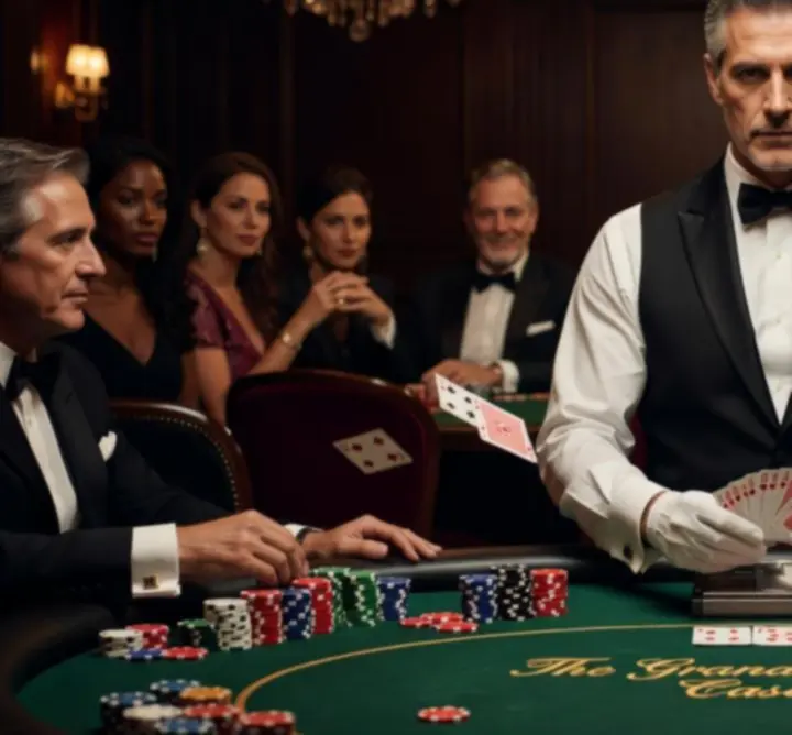 Profesjonalny krupier prowadzący rozgrywkę pokerową podczas eventu